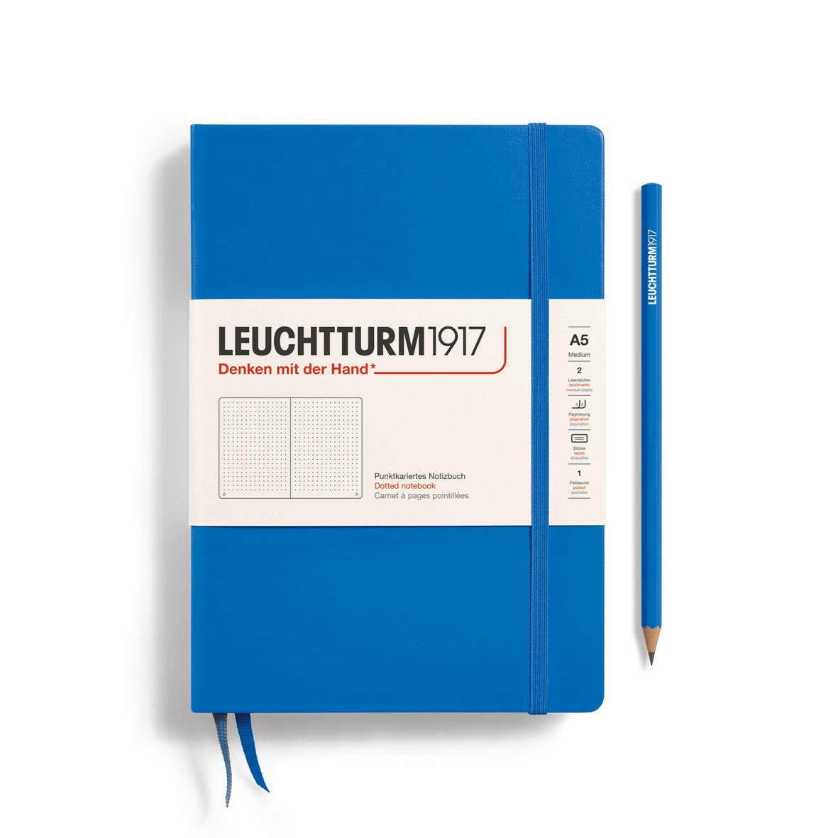 Carnet LEUCHTTURM1917 Classic - A5 - Hardcover - Pointillé - Sky - 4004117643910