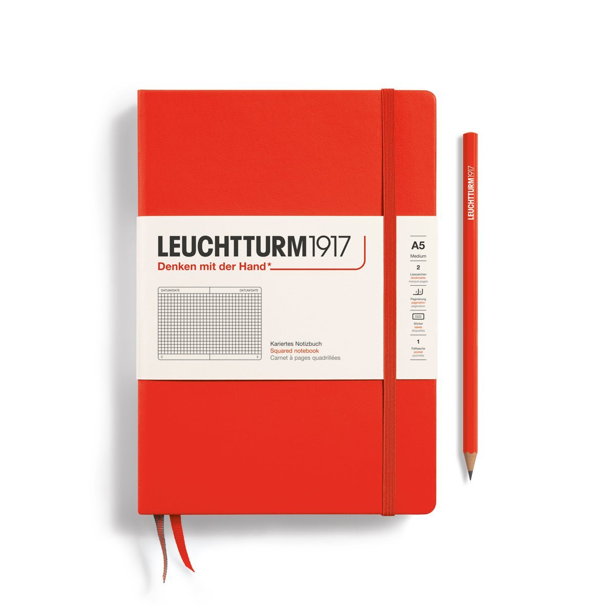 Carnet LEUCHTTURM1917 Classic - A5 - Hardcover - Quadrillé - Lobster - 4004117643897