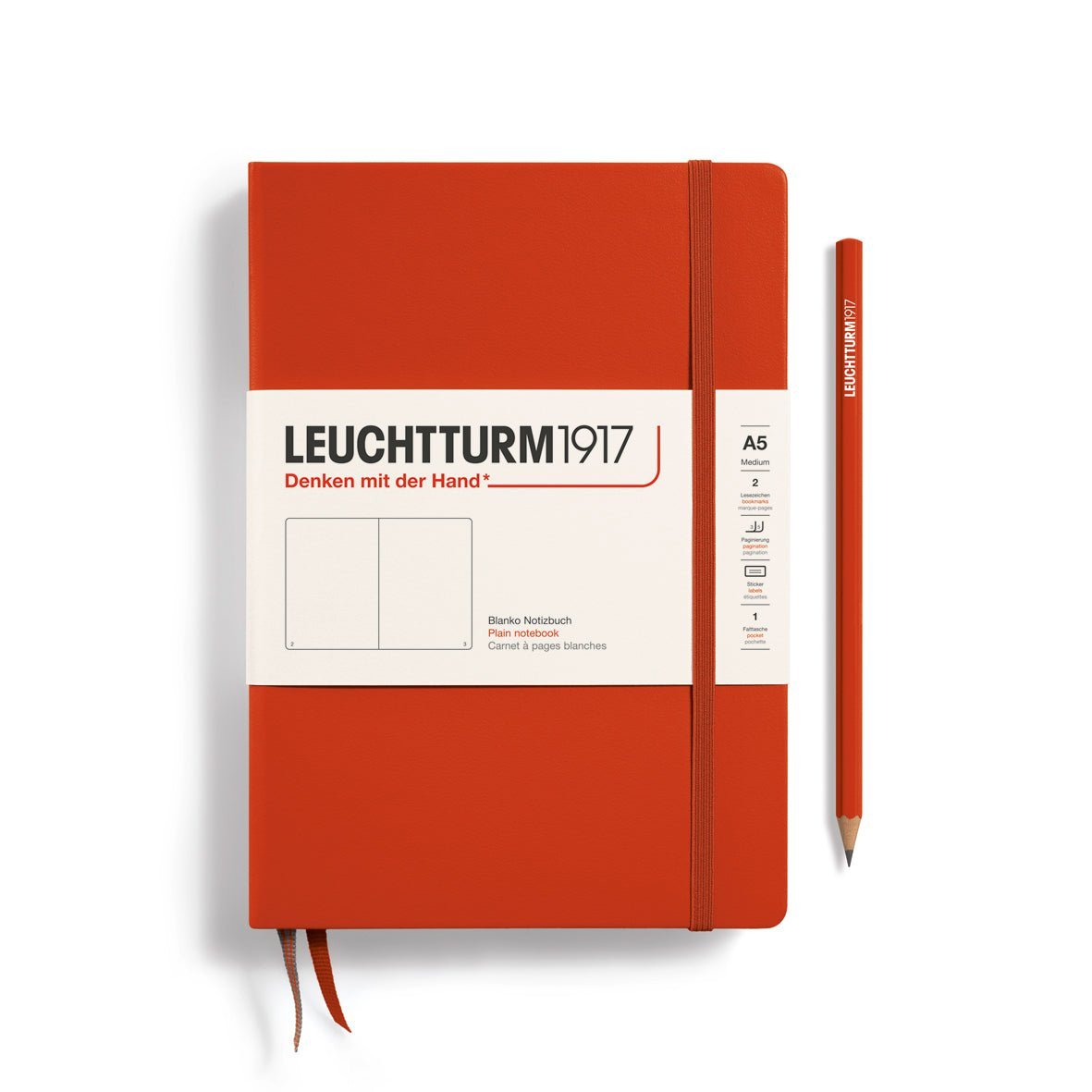 Carnet LEUCHTTURM1917 Classic - A5 - Hardcover - Uni - Fox Red - 4004117625886