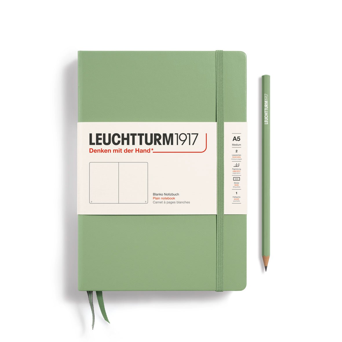 Carnet LEUCHTTURM1917 Classic - A5 - Hardcover - Uni - Sage - 4004117570018