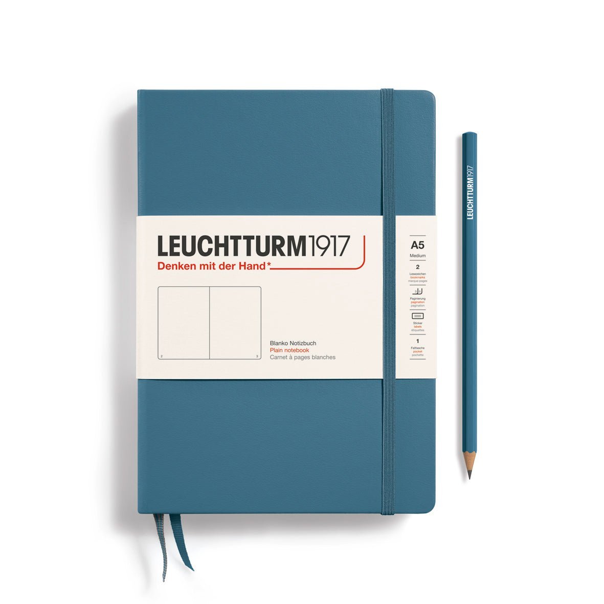 Carnet LEUCHTTURM1917 Classic - A5 - Hardcover - Uni - Stone Blue - 4004117587399