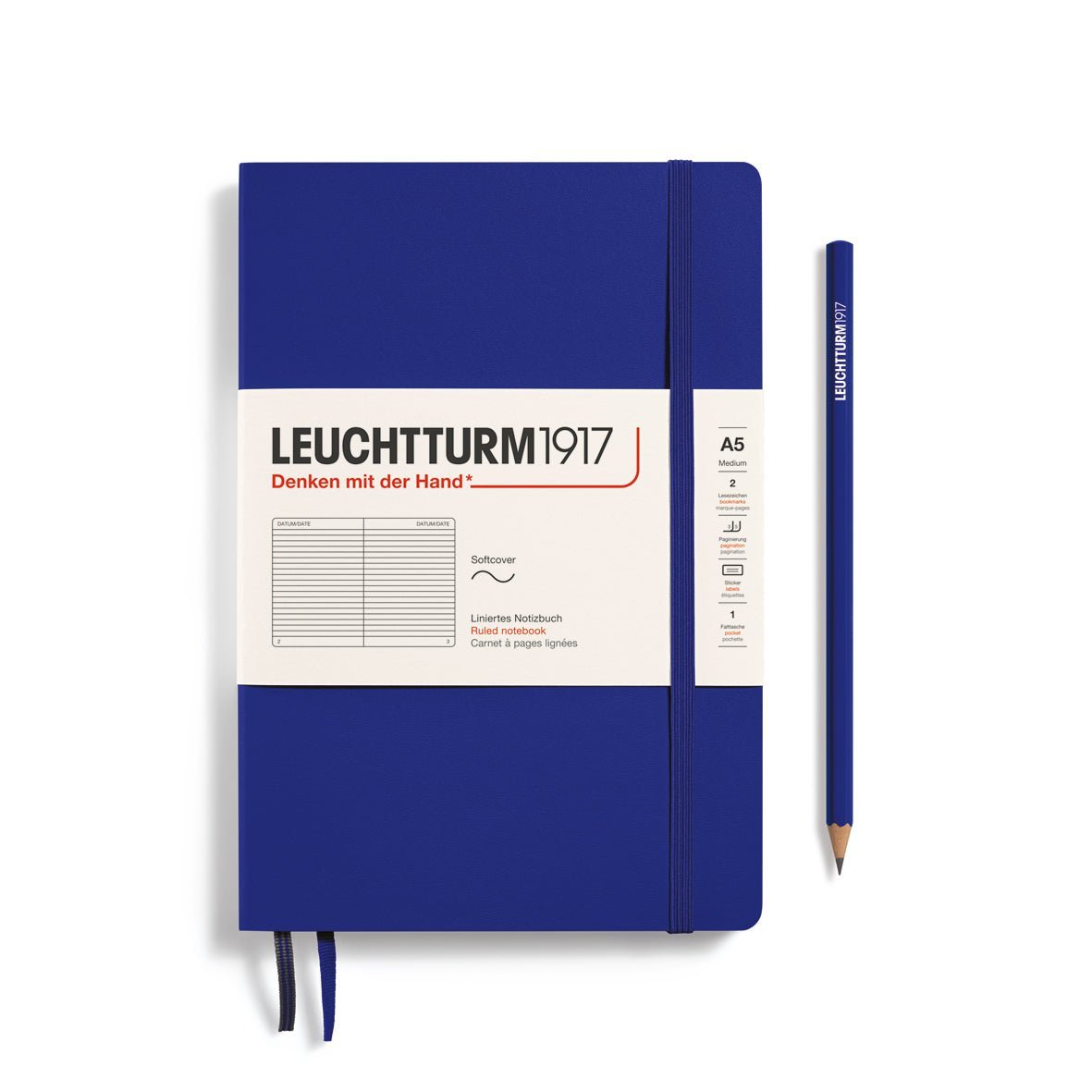 Carnet LEUCHTTURM1917 Classic - A5 - Softcover - Ligné - Ink - 4004117644092