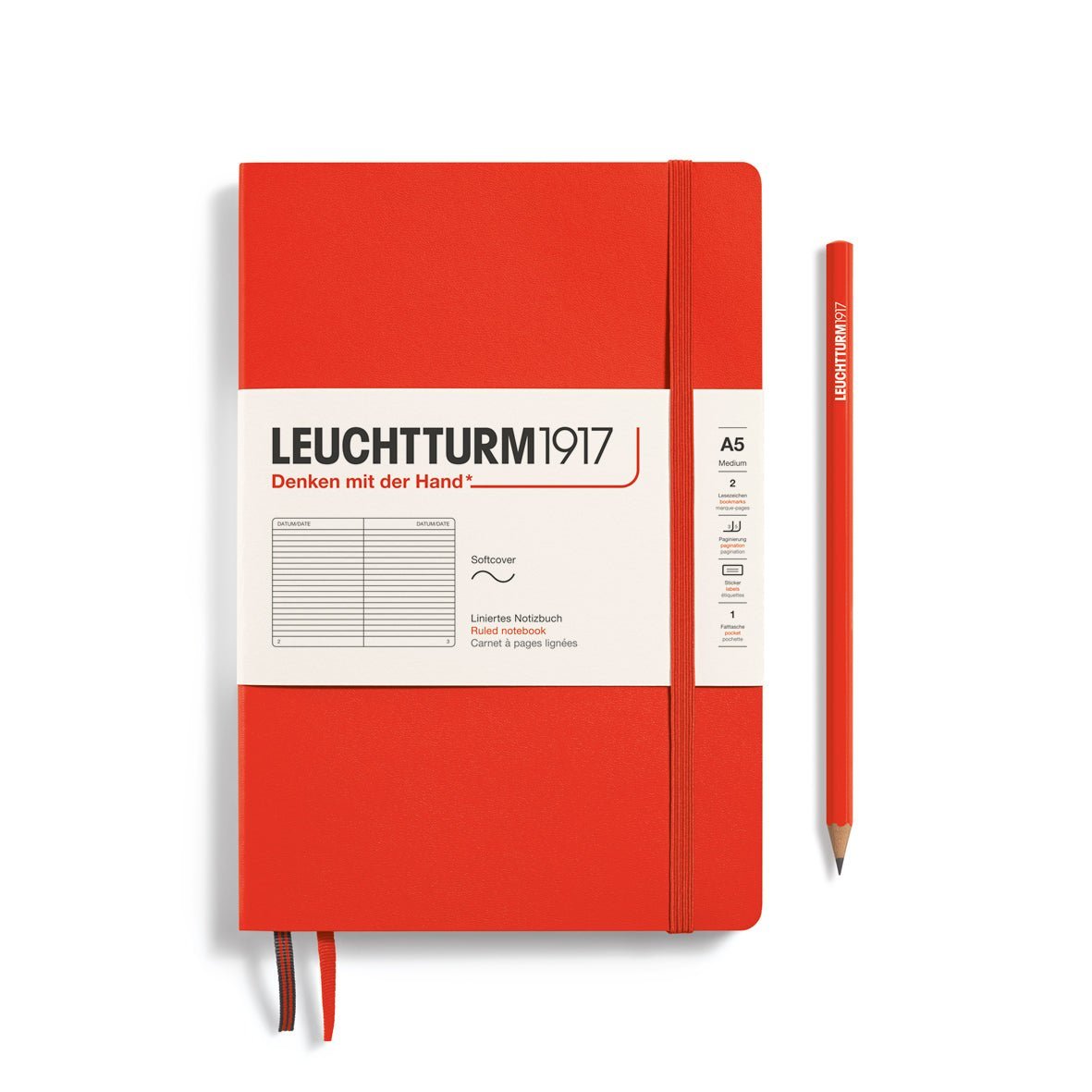 Carnet LEUCHTTURM1917 Classic - A5 - Softcover - Ligné - Lobster - 4004117644030