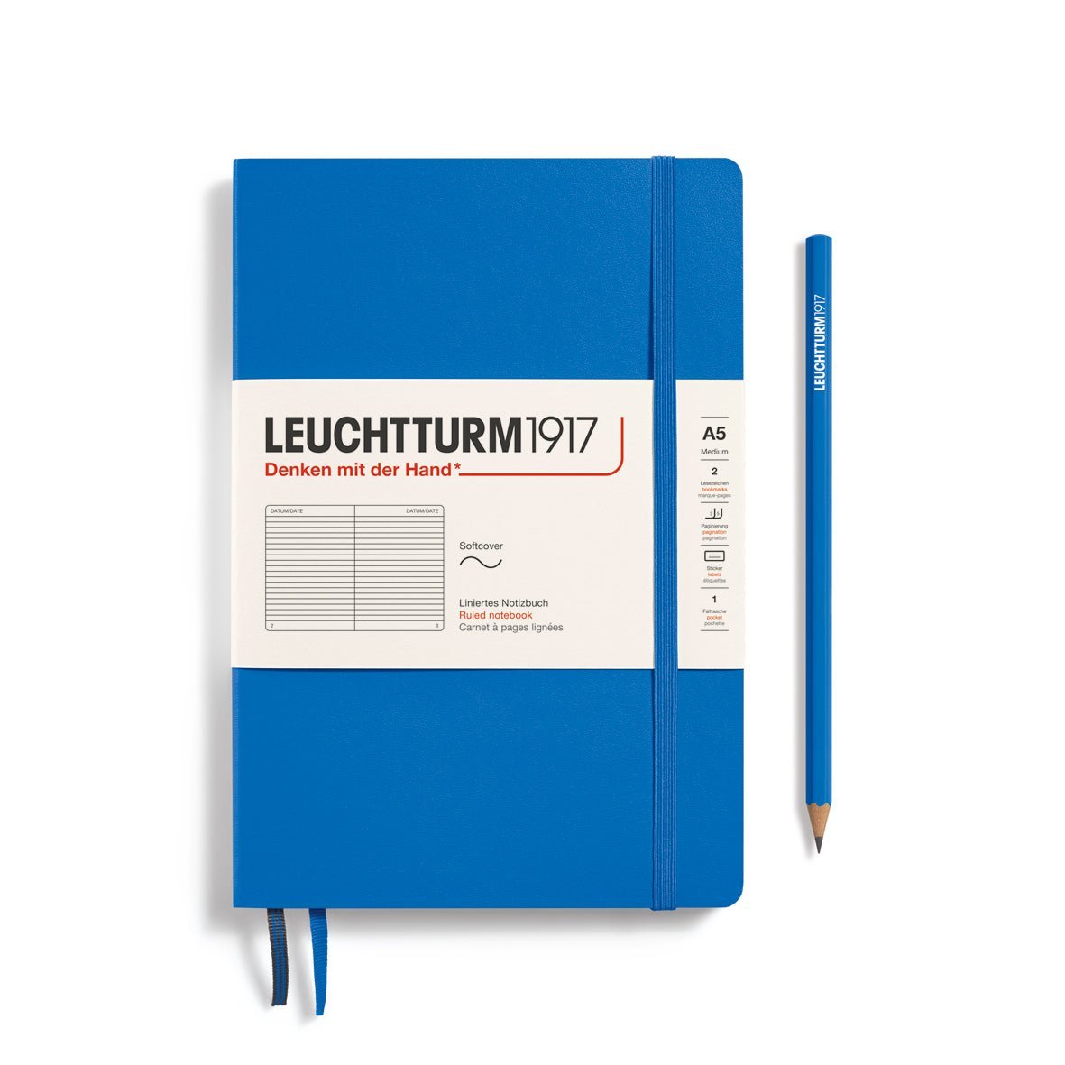 Carnet LEUCHTTURM1917 Classic - A5 - Softcover - Ligné - Sky - 4004117644061
