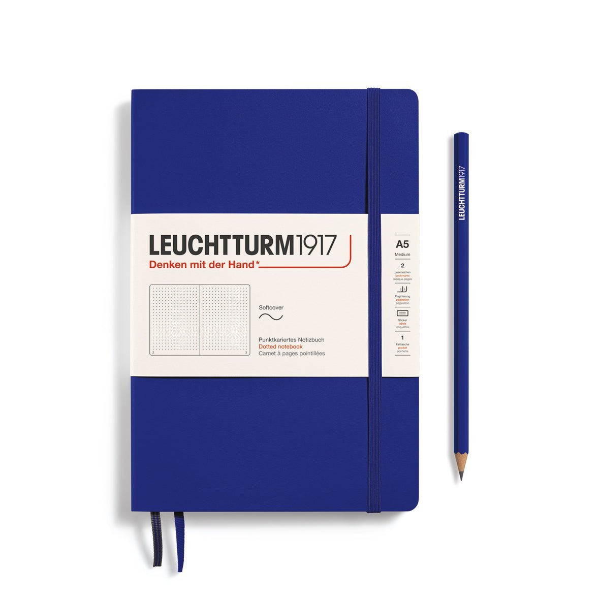 Carnet LEUCHTTURM1917 Classic - A5 - Softcover - Pointillé - Ink - 4004117644085