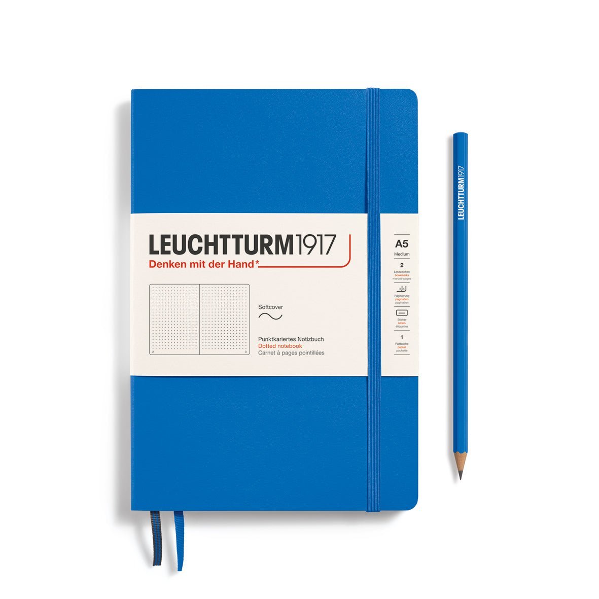 Carnet LEUCHTTURM1917 Classic - A5 - Softcover - Pointillé - Sky - 4004117644054
