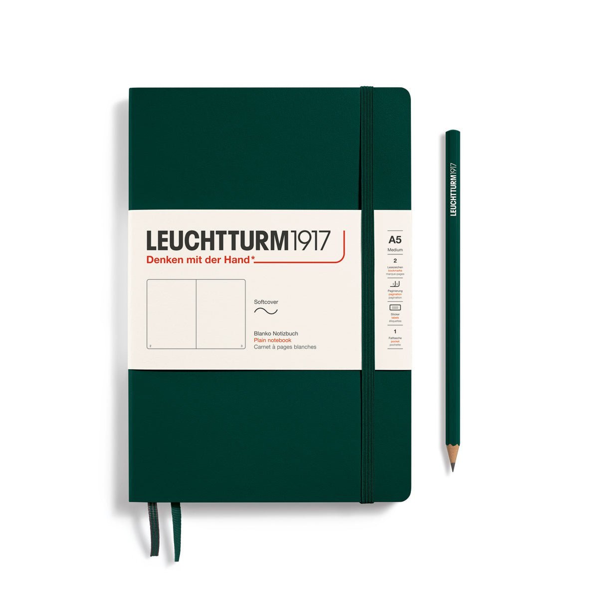 Carnet LEUCHTTURM1917 Classic - A5 - Softcover - Uni - Forest Green - 4004117626067