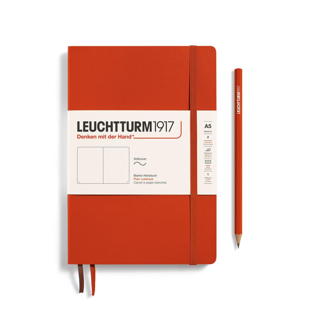 Carnet LEUCHTTURM1917 Classic - A5 - Softcover - Uni - Fox Red - 4004117626036