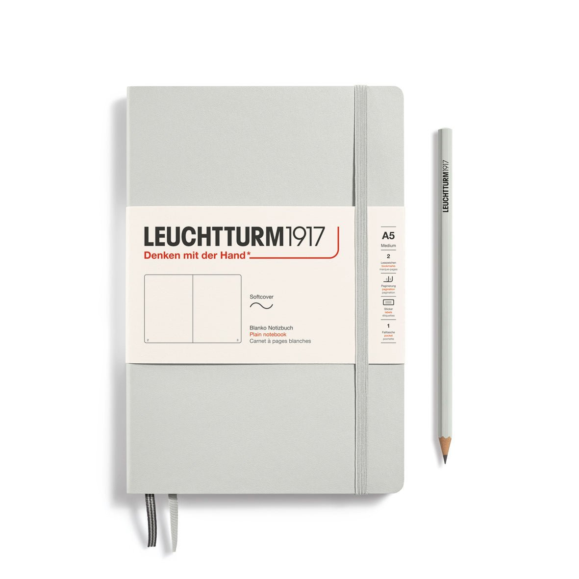 Carnet LEUCHTTURM1917 Classic - A5 - Softcover - Uni - Light Grey - 4004117626005