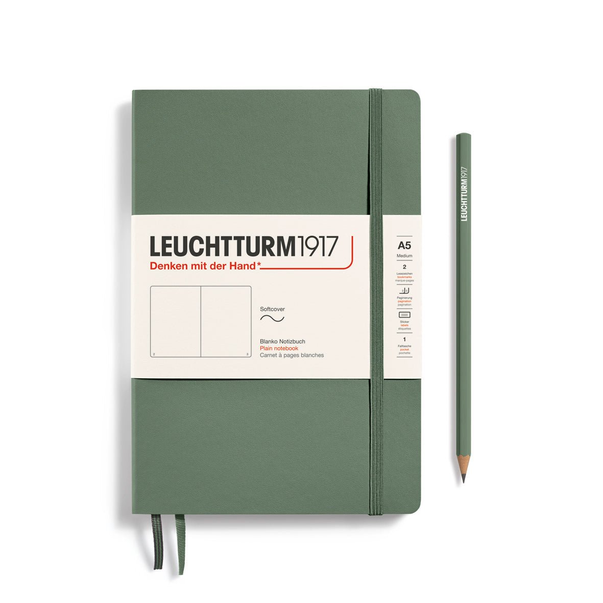 Carnet LEUCHTTURM1917 Classic - A5 - Softcover - Uni - Olive - 4004117609527