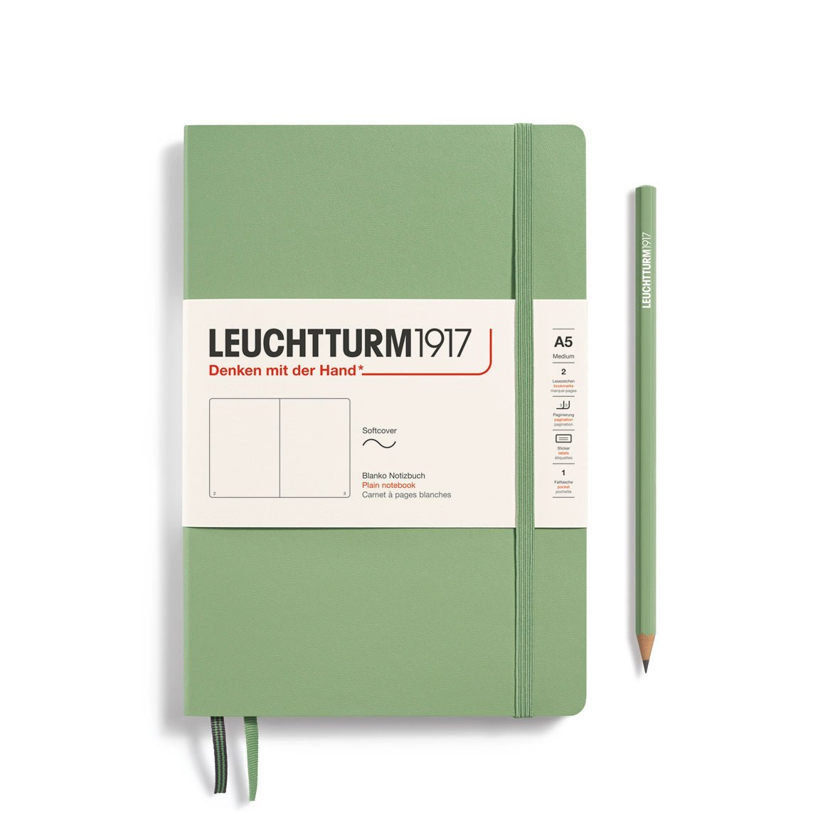 Carnet LEUCHTTURM1917 Classic - A5 - Softcover - Uni - Sage - 4004117570094