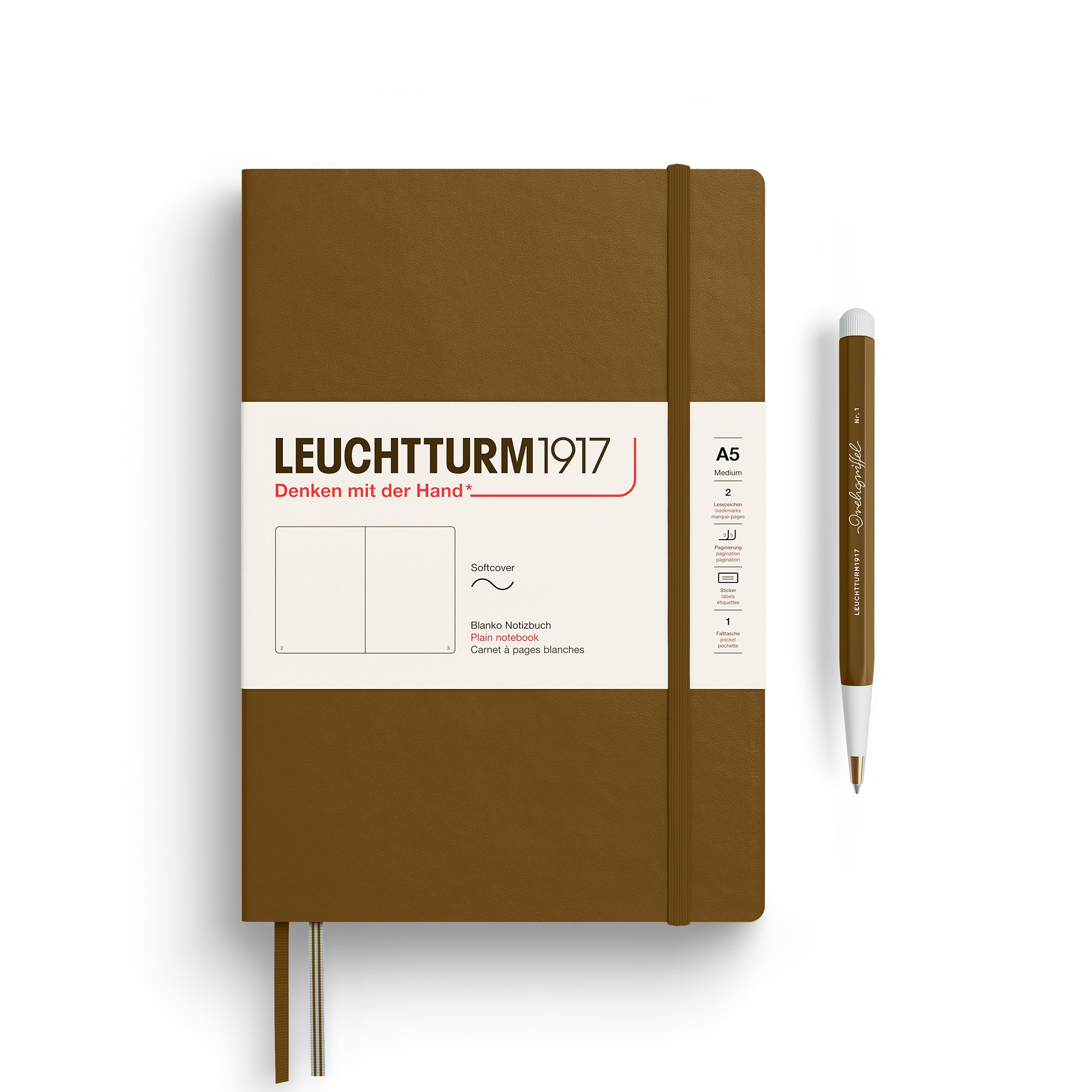Carnet LEUCHTTURM1917 Classic - A5 - Softcover - Uni - Spice Brown - 4004117661488
