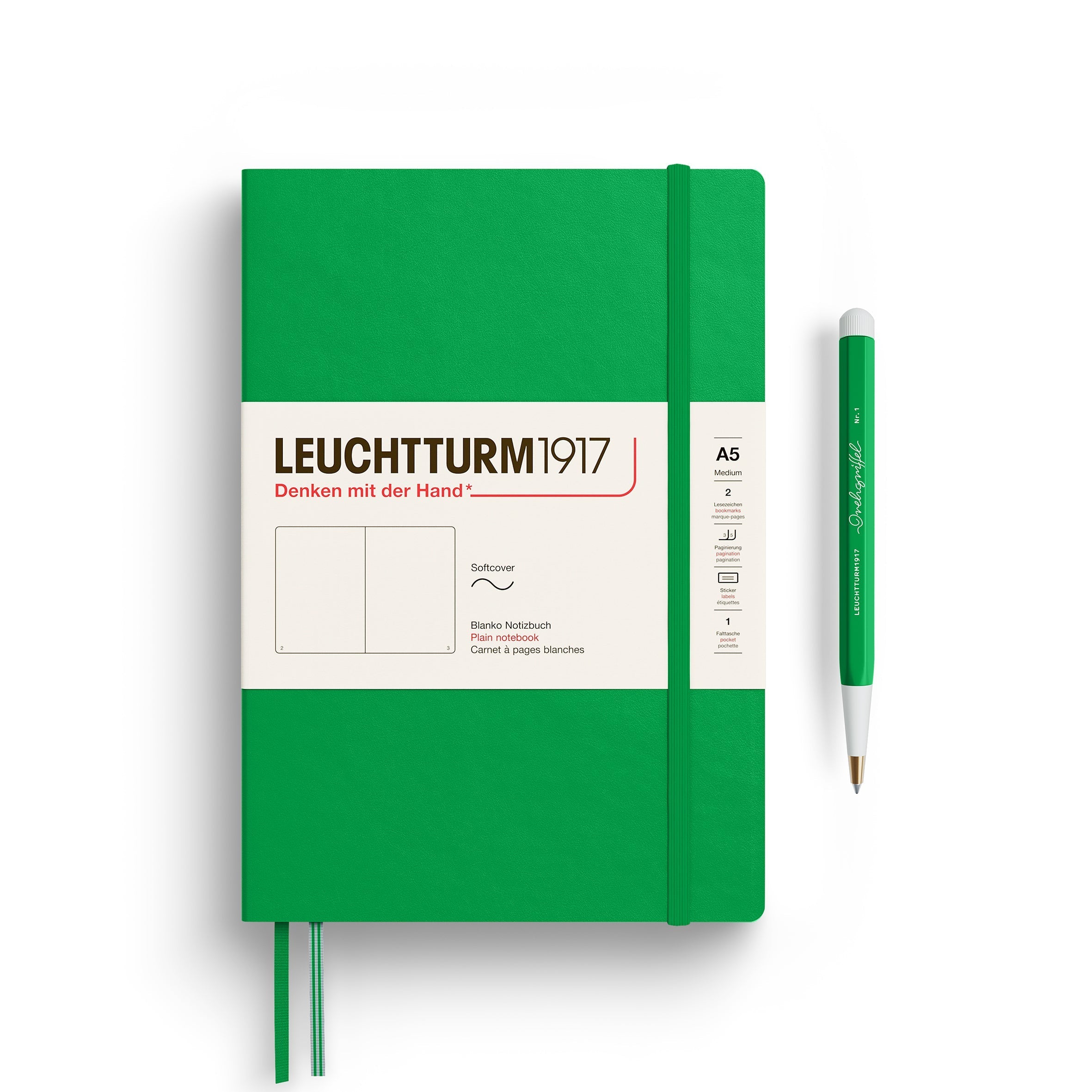 Carnet LEUCHTTURM1917 Classic - A5 - Softcover - Uni - Spring Leaf - 4004117661457