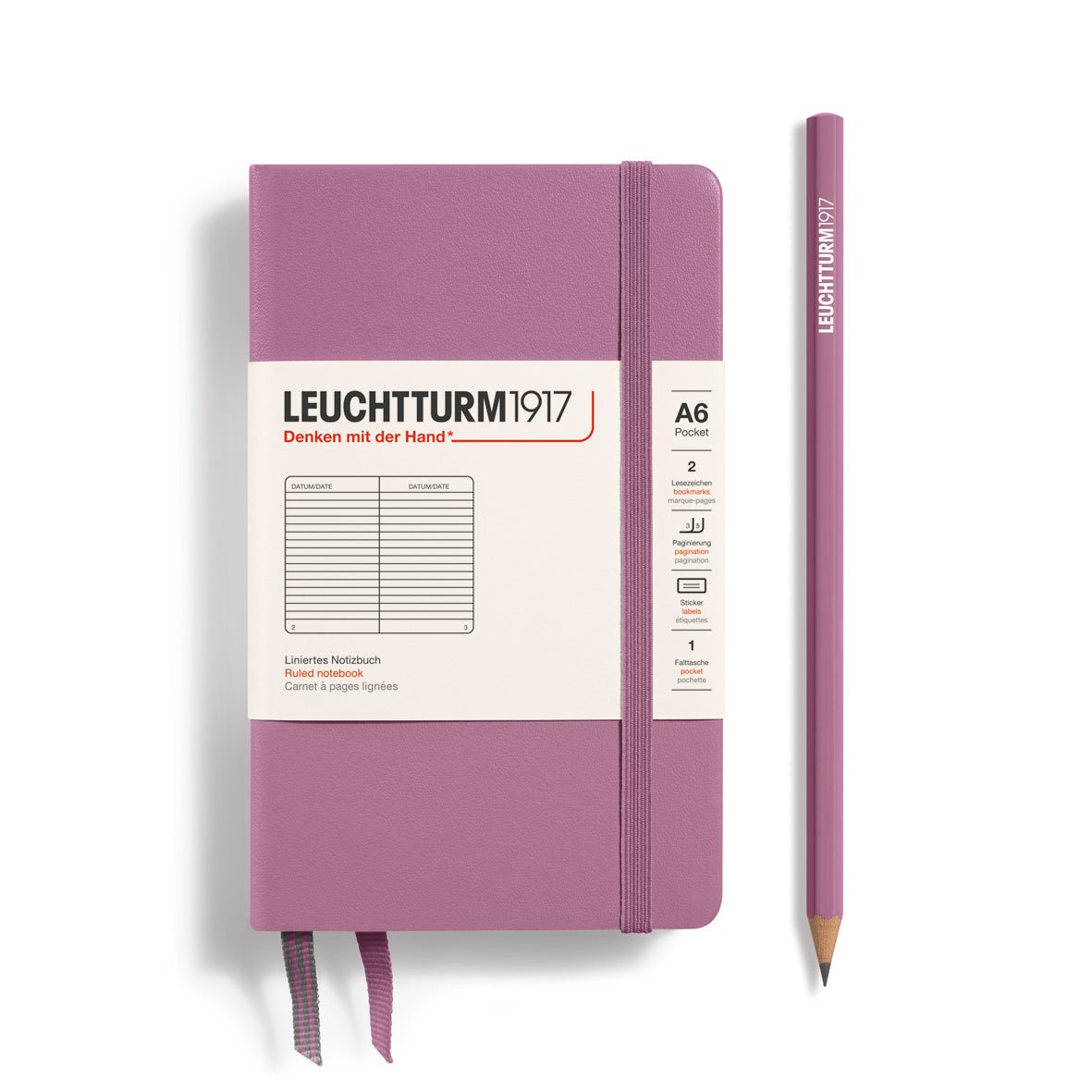 Carnet LEUCHTTURM1917 Classic - A6 - Hardcover - Ligné - Dusty Rose -