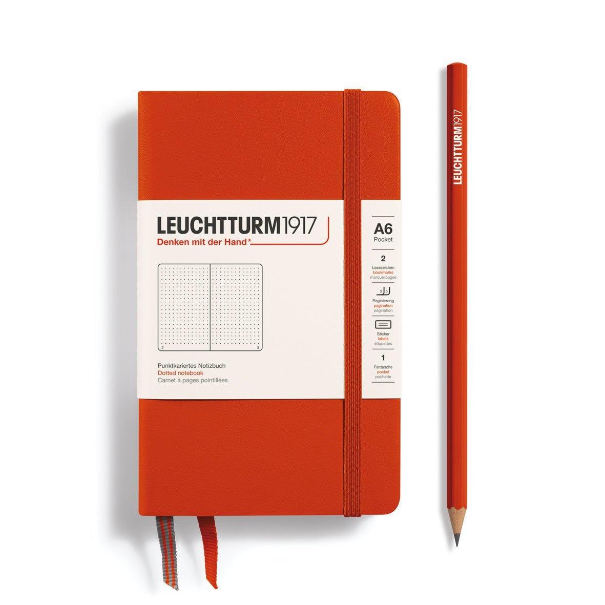 Carnet LEUCHTTURM1917 Classic - A6 - Hardcover - Pointillé - Fox Red - 4004117647826