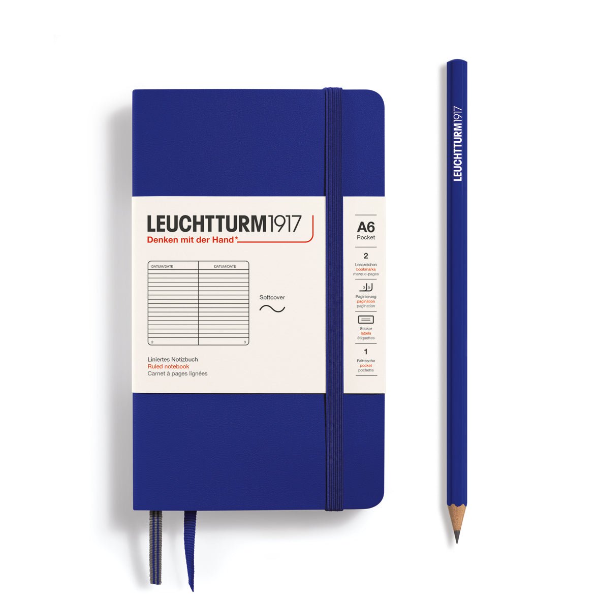 Carnet LEUCHTTURM1917 Classic - A6 - Softcover - Ligné - Ink -