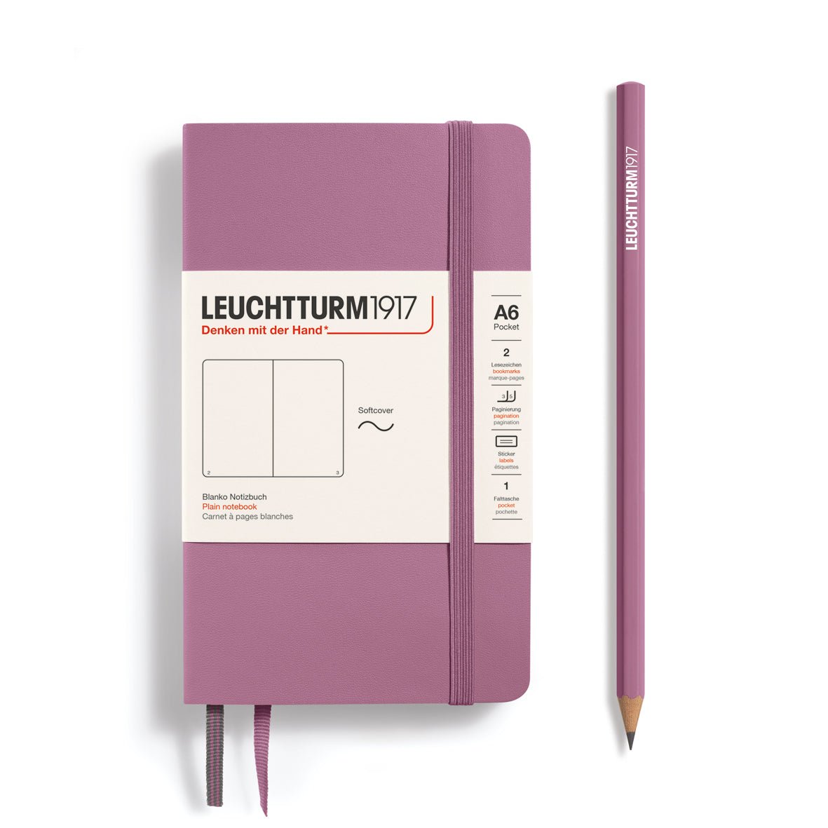 Carnet LEUCHTTURM1917 Classic - A6 - Softcover - Uni - Dusty Rose -
