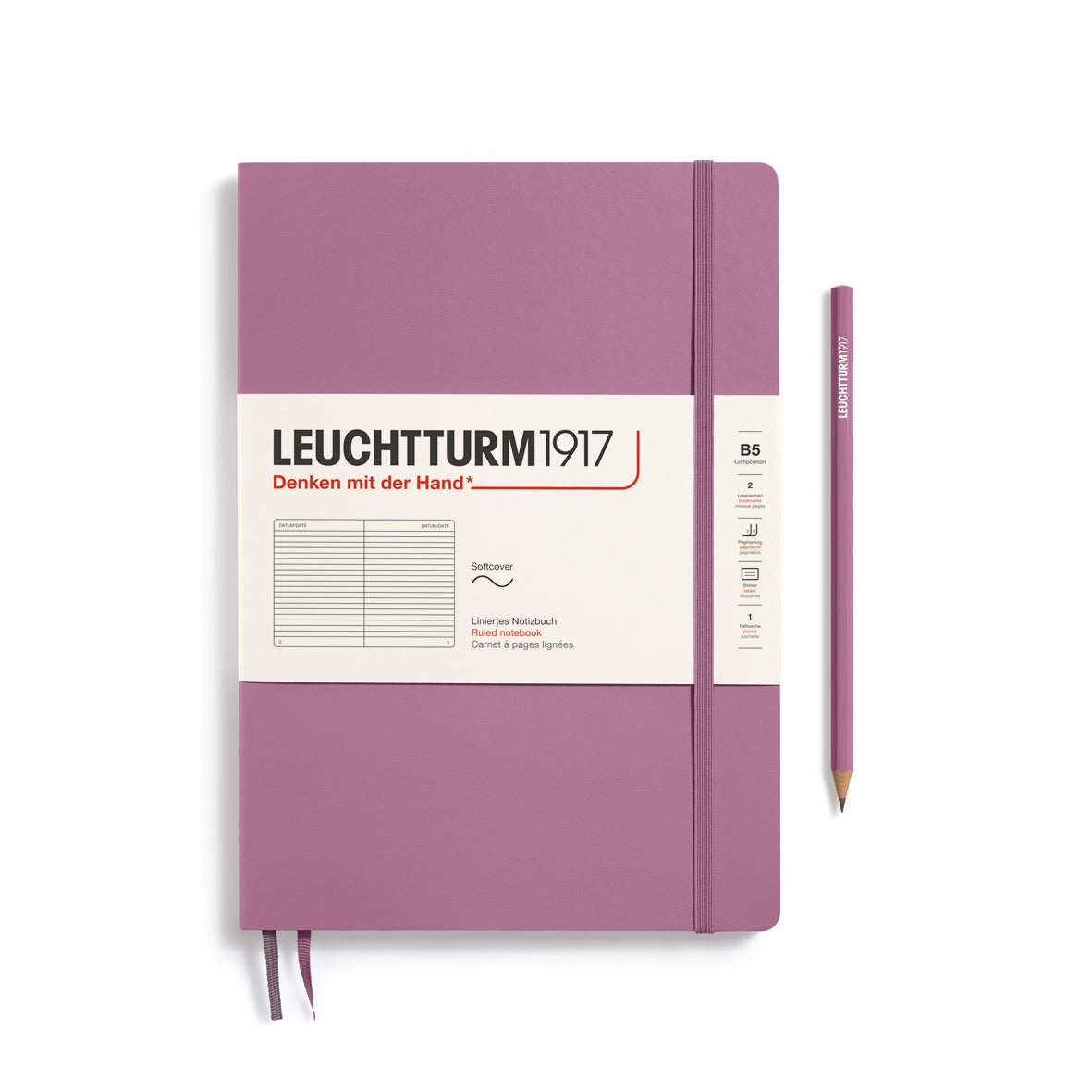 Carnet LEUCHTTURM1917 Classic - B5 - Softcover - Ligné - Dusty Rose -