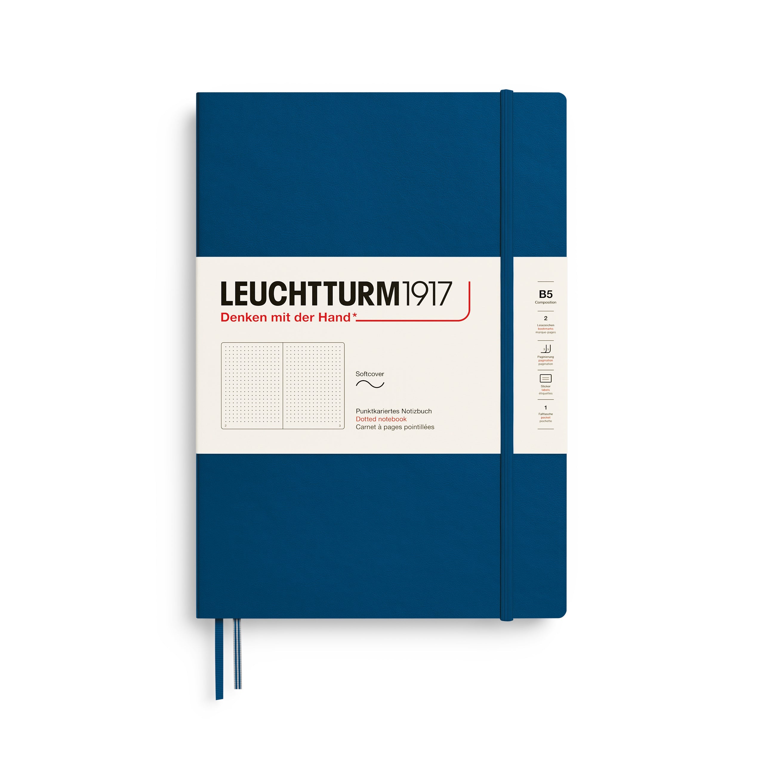 Carnet LEUCHTTURM1917 Classic - B5 - Softcover - Pointillé - Indigo -