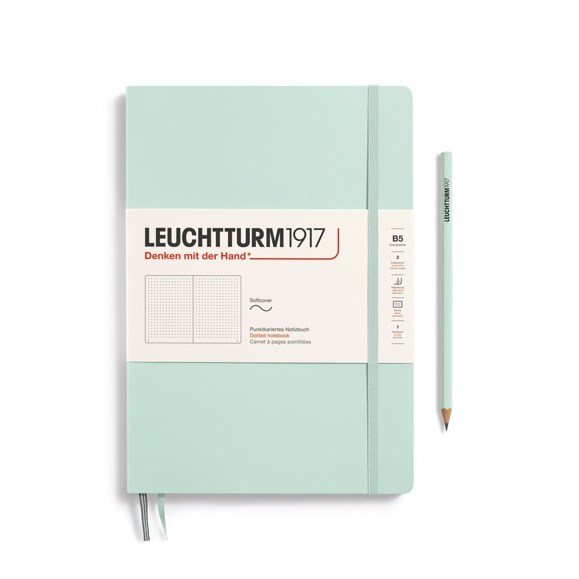 Carnet LEUCHTTURM1917 Classic - B5 - Softcover - Pointillé - Mint Green - 4004117648007