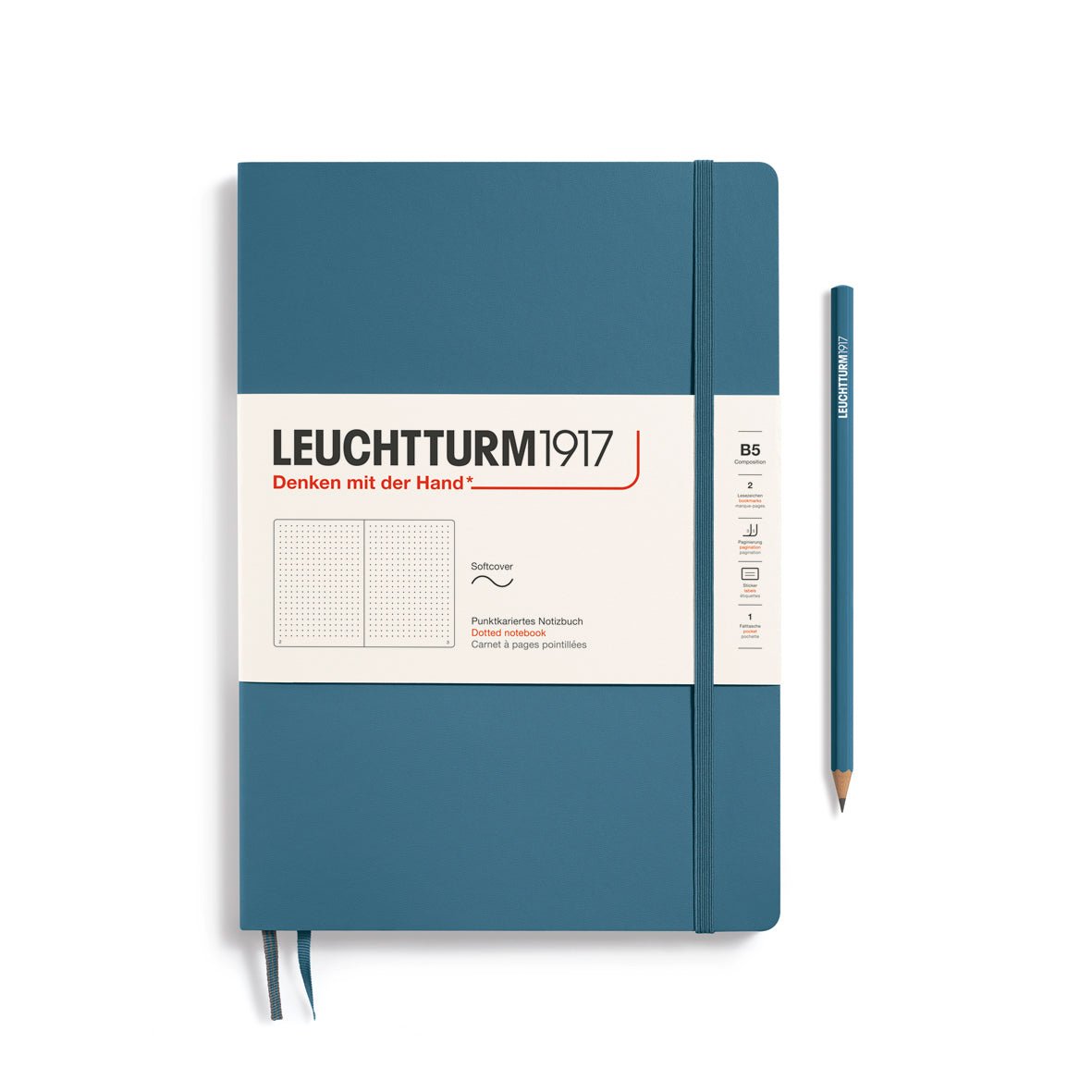 Carnet LEUCHTTURM1917 Classic - B5 - Softcover - Pointillé - Stone Blue - 4004117610790