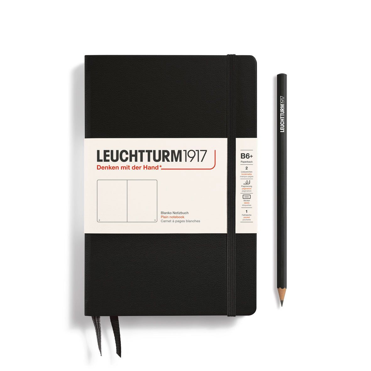 Carnet LEUCHTTURM1917 Classic - B6+ - Hardcover - Pointillé - Black - 4004117635694