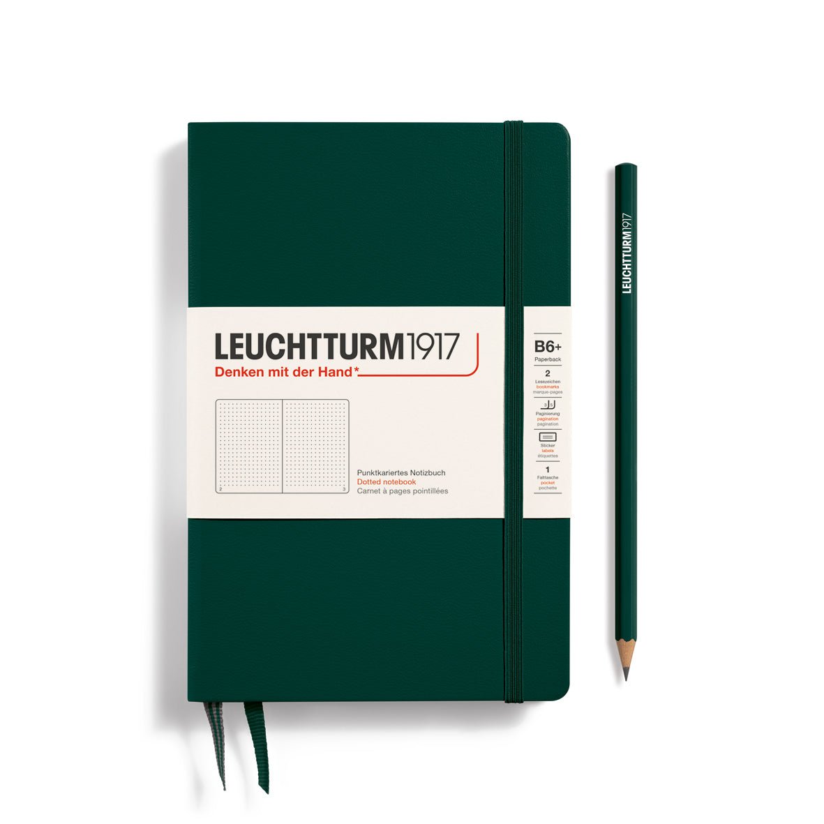 Carnet LEUCHTTURM1917 Classic - B6+ - Hardcover - Pointillé - Forest Green - 4004117647765