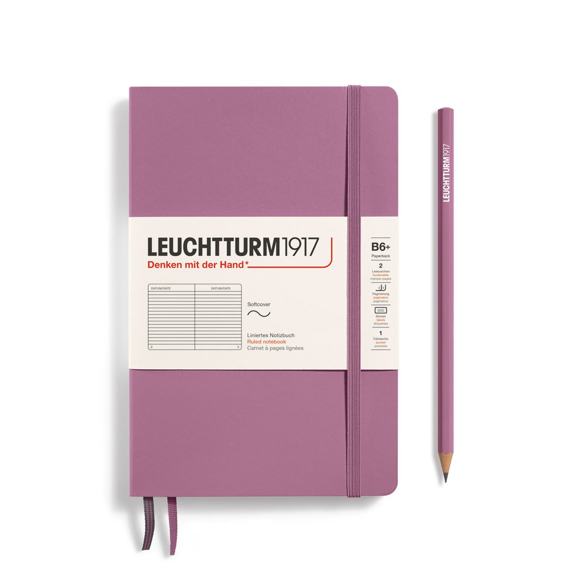 Carnet LEUCHTTURM1917 Classic - B6+ - Softcover - Ligné - Dusty Rose -