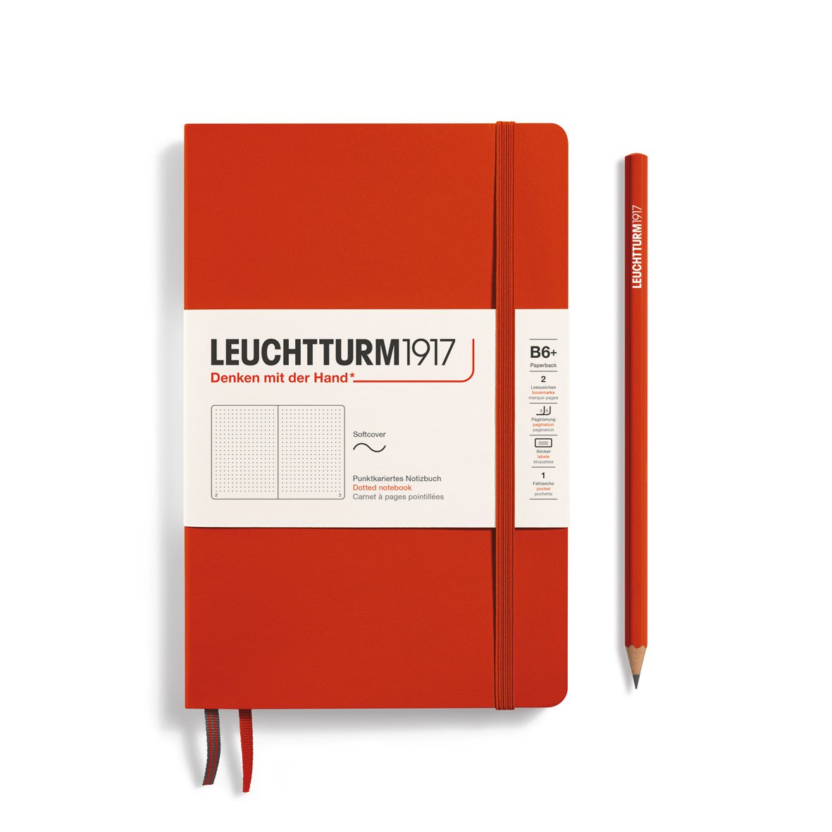 Carnet LEUCHTTURM1917 Classic - B6+ - Softcover - Pointillé - Fox Red - 4004117648038