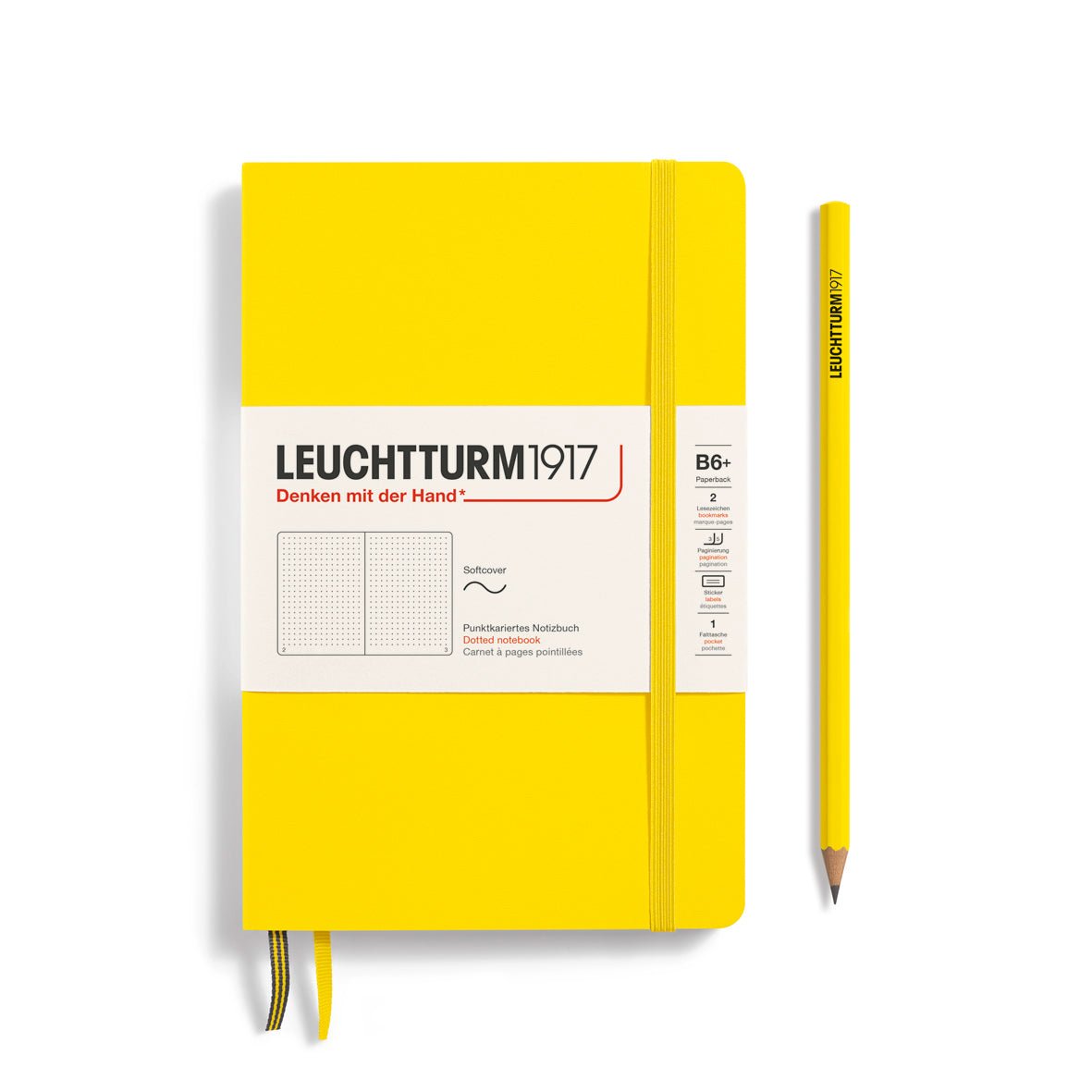 Carnet LEUCHTTURM1917 Classic - B6+ - Softcover - Pointillé - Lemon - 4004117538698