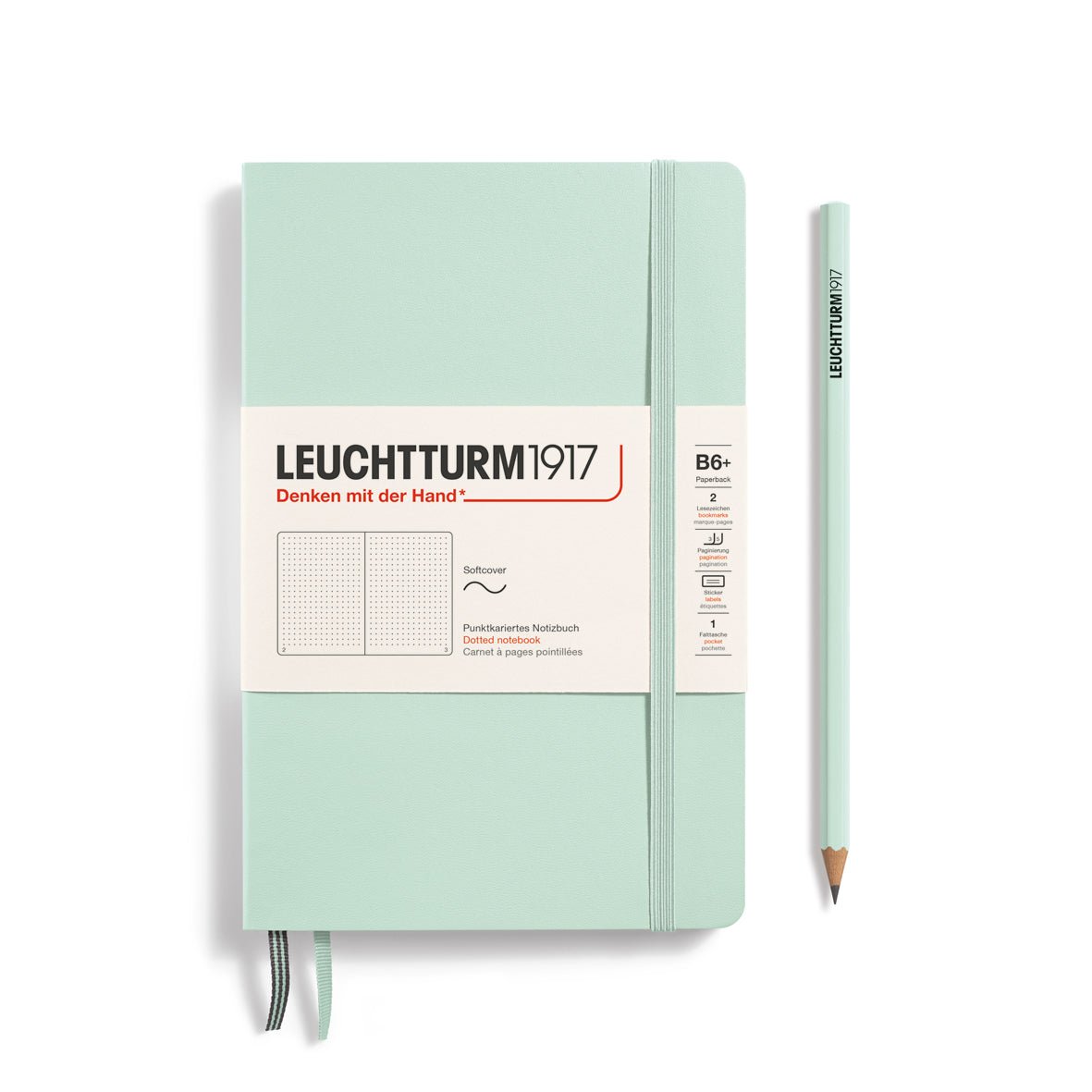 Carnet LEUCHTTURM1917 Classic - B6+ - Softcover - Pointillé - Mint Green - 4004117648090