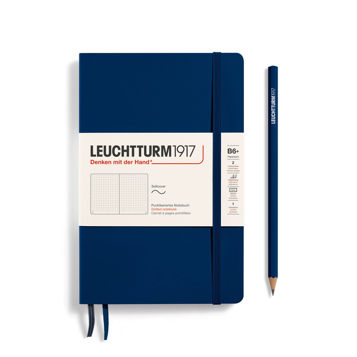 Carnet LEUCHTTURM1917 Classic - B6+ - Softcover - Pointillé - Navy - 4004117538841