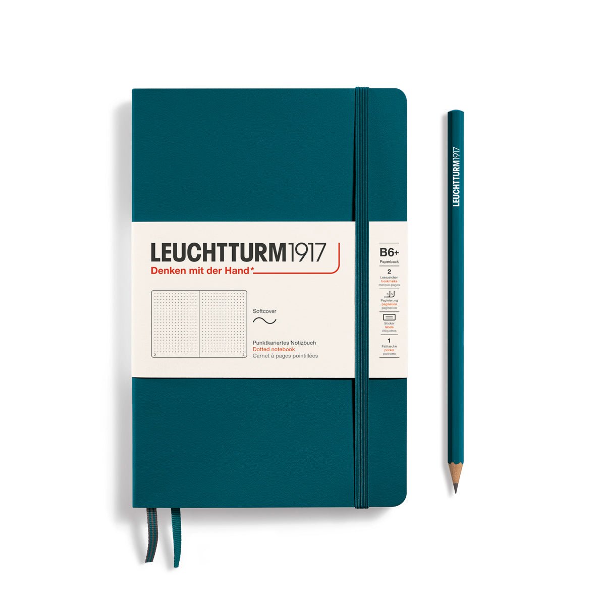 Carnet LEUCHTTURM1917 Classic - B6+ - Softcover - Pointillé - Pacific Green - 4004117551758