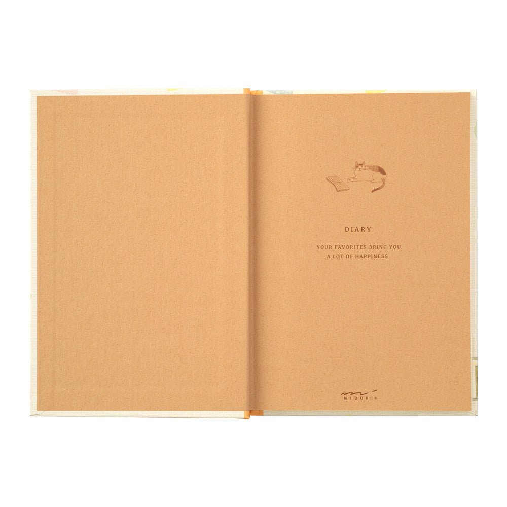 Carnet MIDORI 1 Year Diary Journal - B6 - Chat - 4902805128780