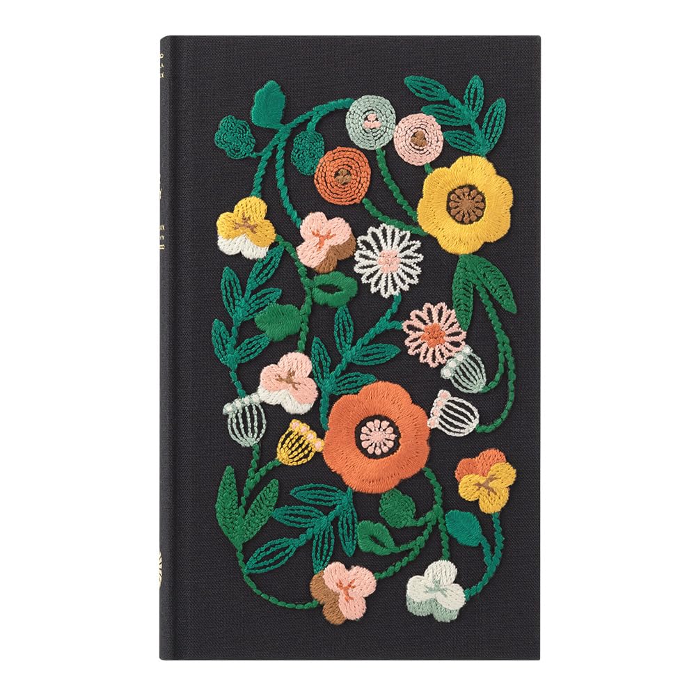 Carnet MIDORI 5 Years Diary Journal Embroidery Flower - A5 - Noir - 4902805127073
