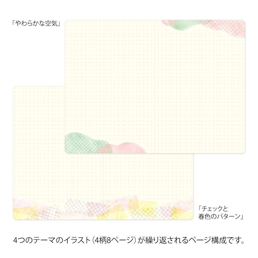 Carnet MIDORI Notebook Yuru Log - B6 - Pointillé - Aquarelle - 4902805153560