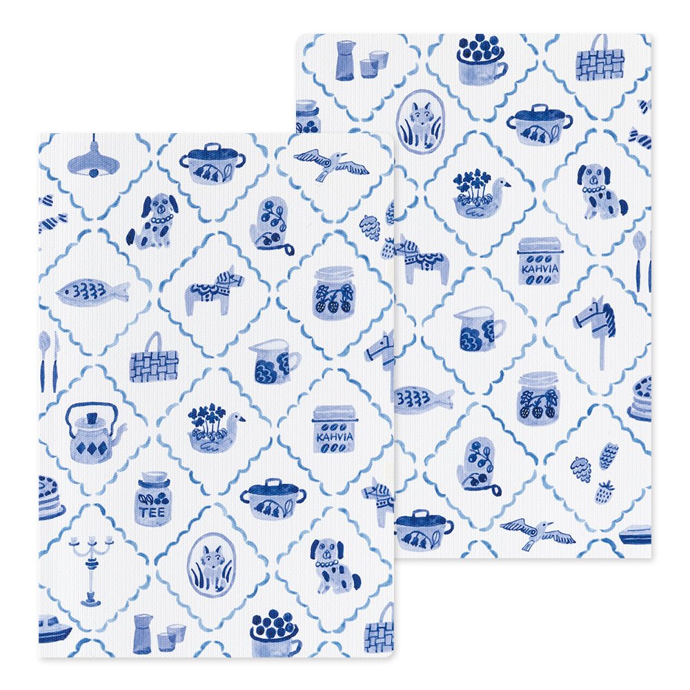 Carnet MIDORI Notebook Yuru Log - B6 - Pointillé - Bleu Nordique -
