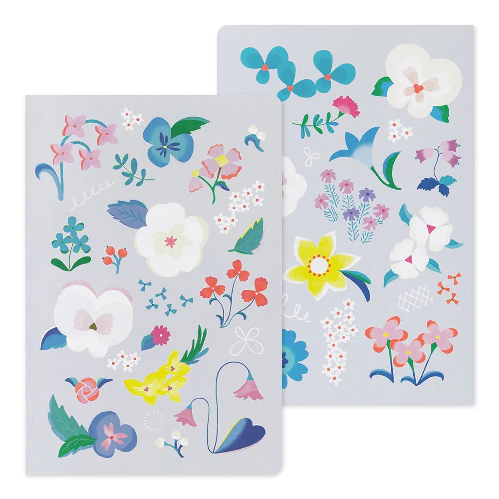 Carnet MIDORI Notebook Yuru Log - B6 - Pointillé - Fleurs -