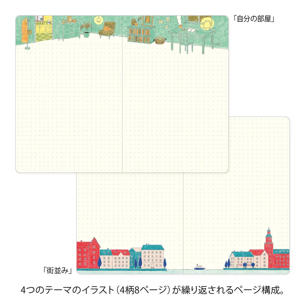 Carnet MIDORI Notebook Yuru Log - B6 - Pointillé - Lifestyle -