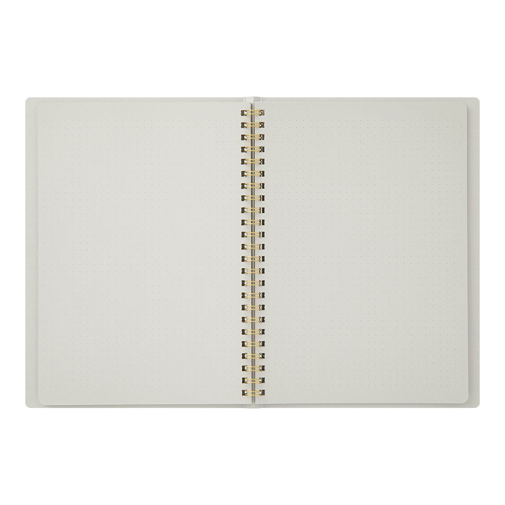 Carnet MIDORI Ring Notebook Soft Color - A5 - Pointillé - Gris -