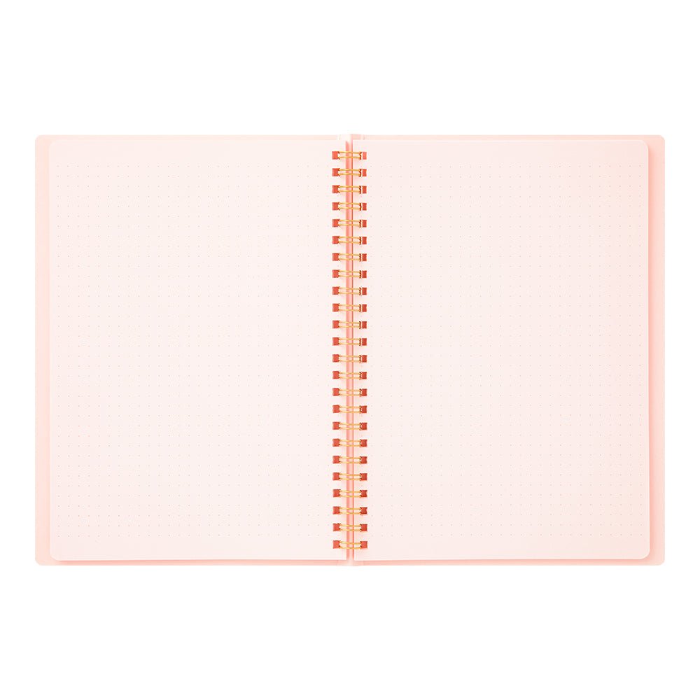 Carnet MIDORI Ring Notebook Soft Color - A5 - Pointillé - Rose - 4902805153324