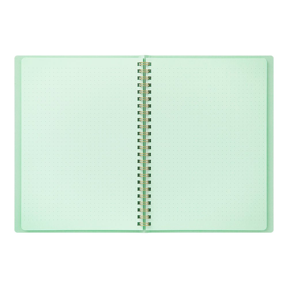Carnet MIDORI Ring Notebook Soft Color - A5 - Pointillé - Vert - 4902805153331