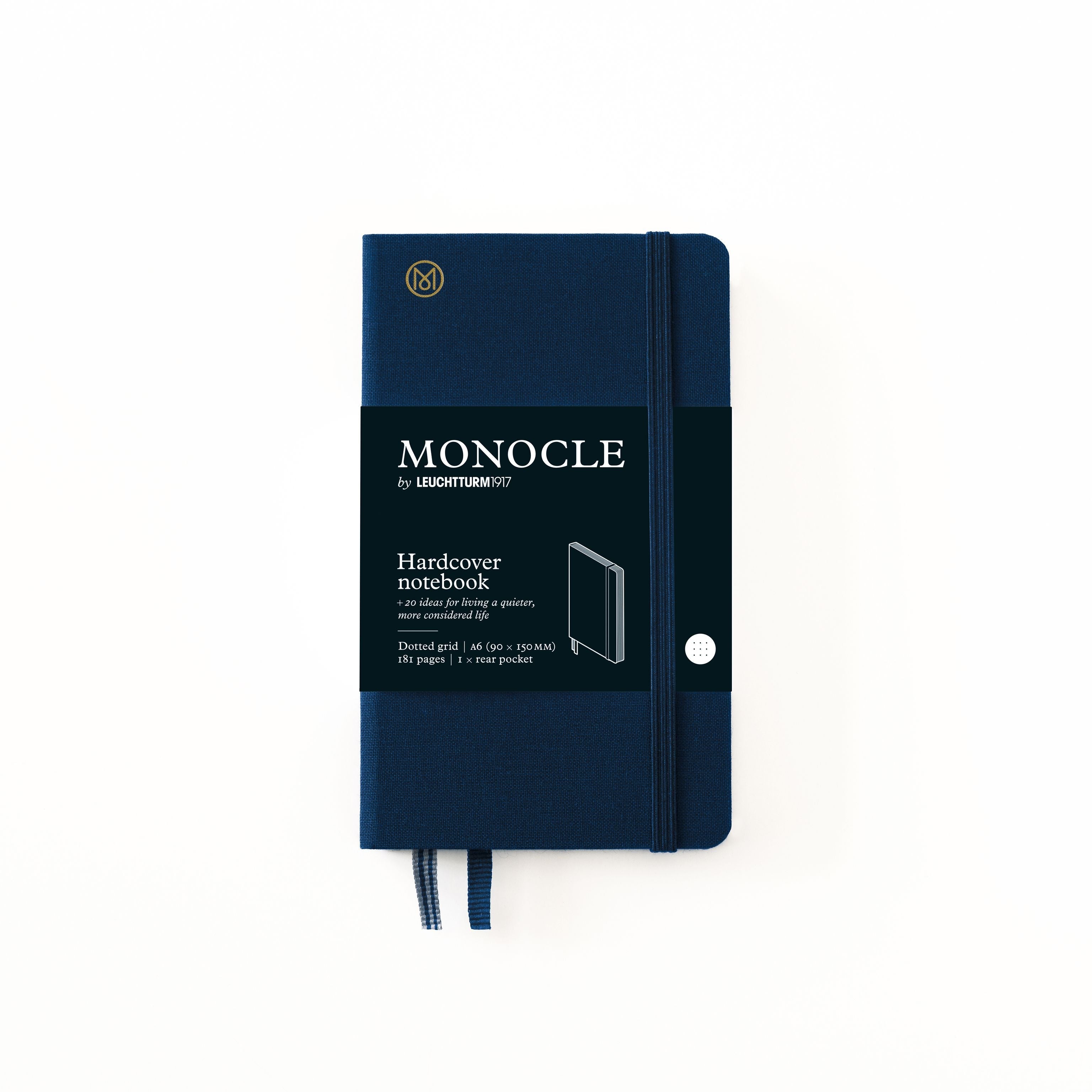 Carnet Monocle by LEUCHTTURM1917 - A6 - Hardcover - Pointillé - Navy - 4004117587757