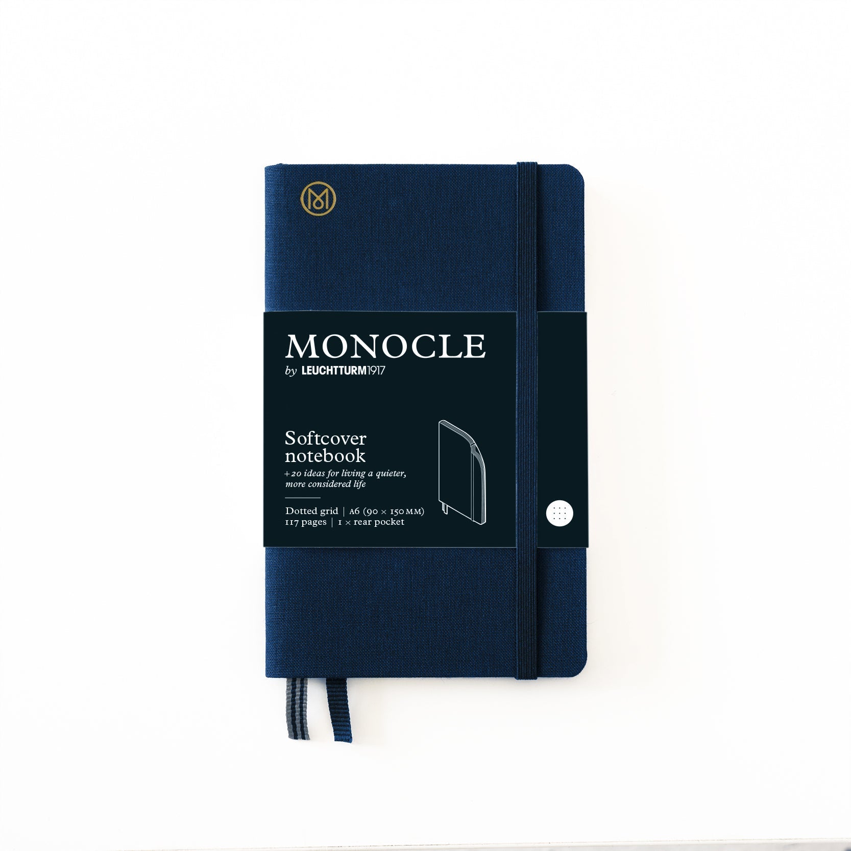 Carnet Monocle by LEUCHTTURM1917 - A6 - Softcover - Pointillé - Navy - 4004117587788