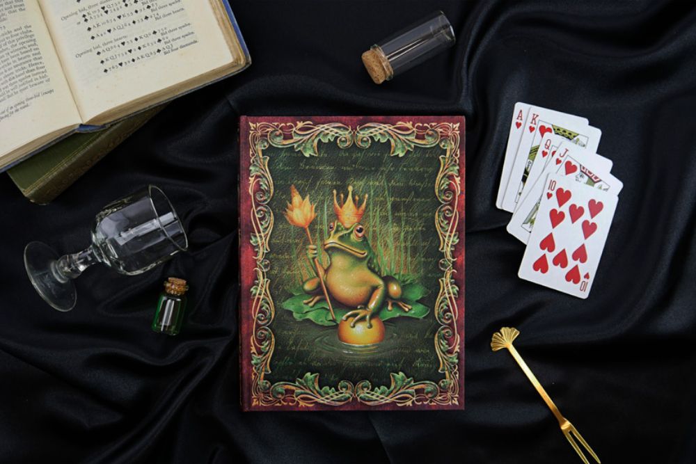 Carnet PAPERBLANKS Les Frères Grimm, Le Roi Grenouille - Midi Rigide 144p - Ligné - Illustré - 9781439797846