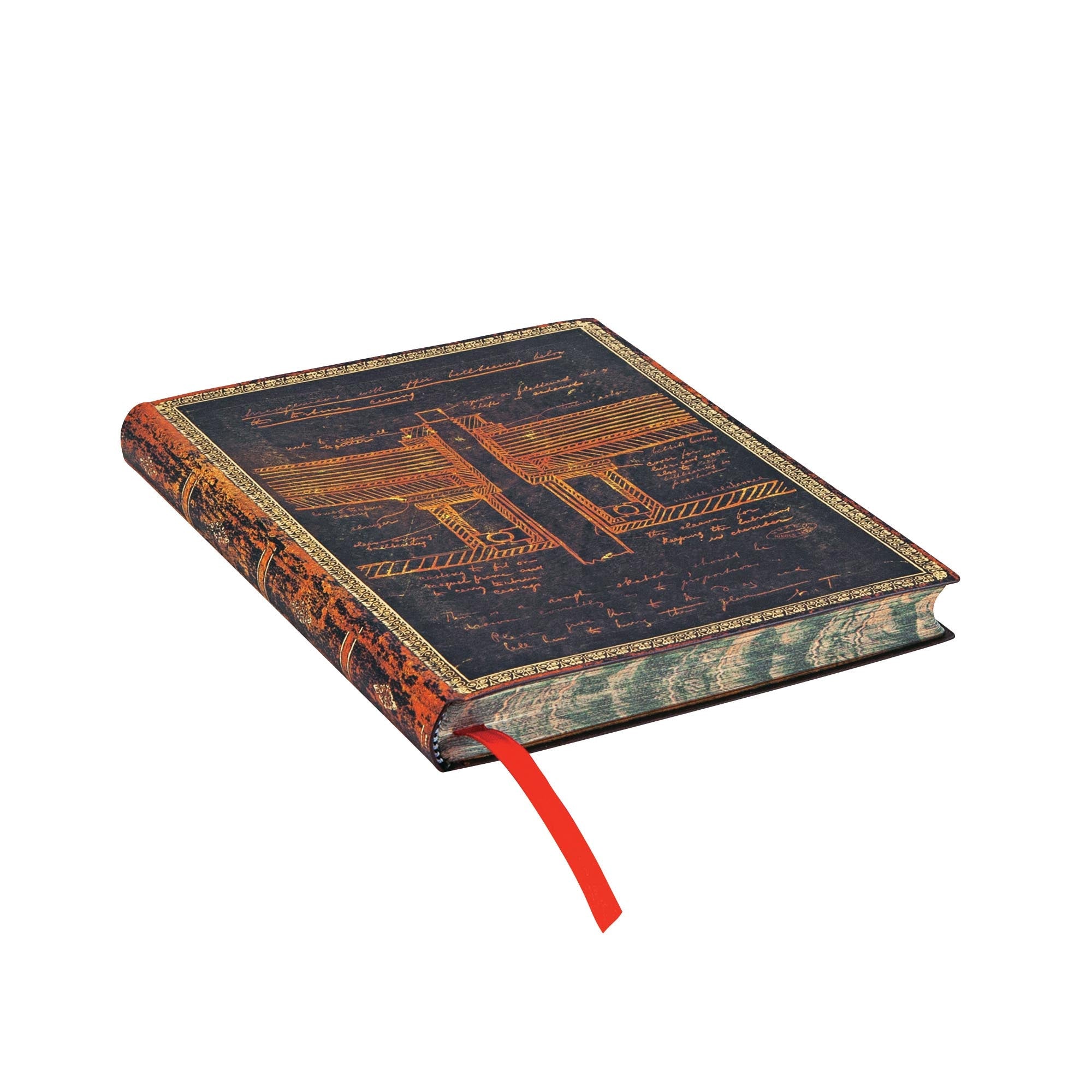 Carnet PAPERBLANKS Tesla, Croquis d'une Turbine - Midi - Softcover - Ligné - 240p - 9781439764350