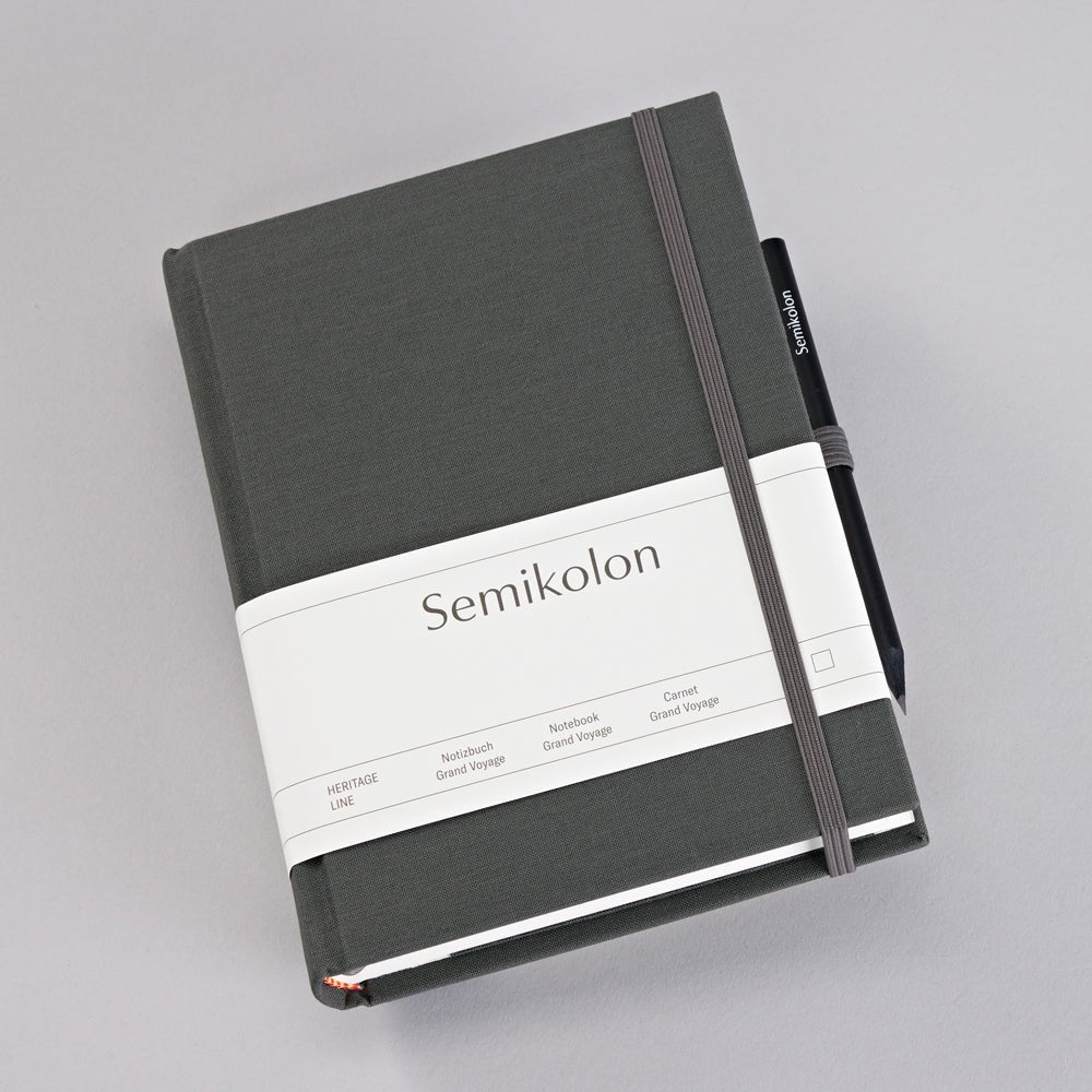 Carnet SEMIKOLON Grand Voyage - A5 - Hardcover - Uni - Lava Stone -