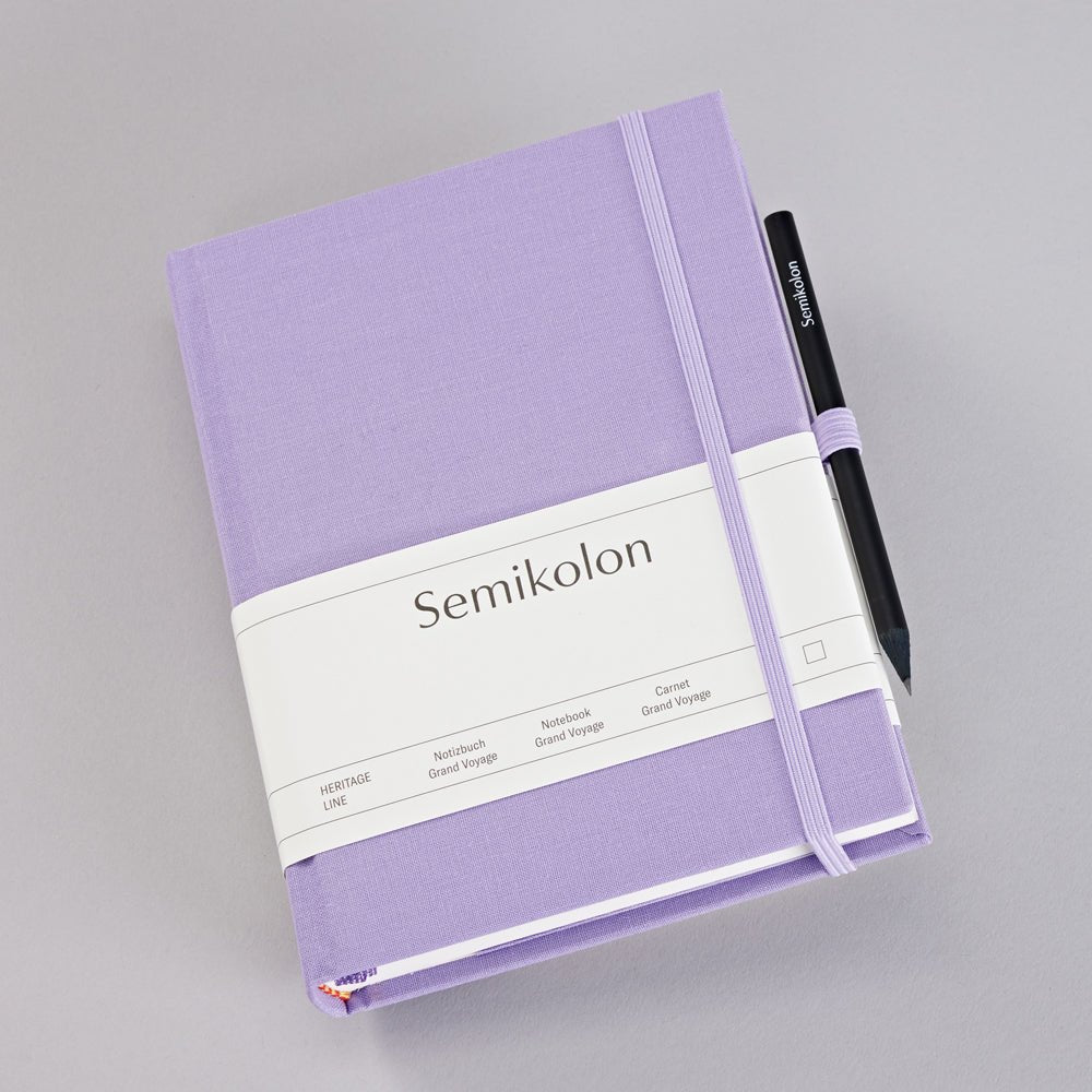 Carnet SEMIKOLON Grand Voyage - A5 - Hardcover - Uni - Lilac Silk - 4004117646461