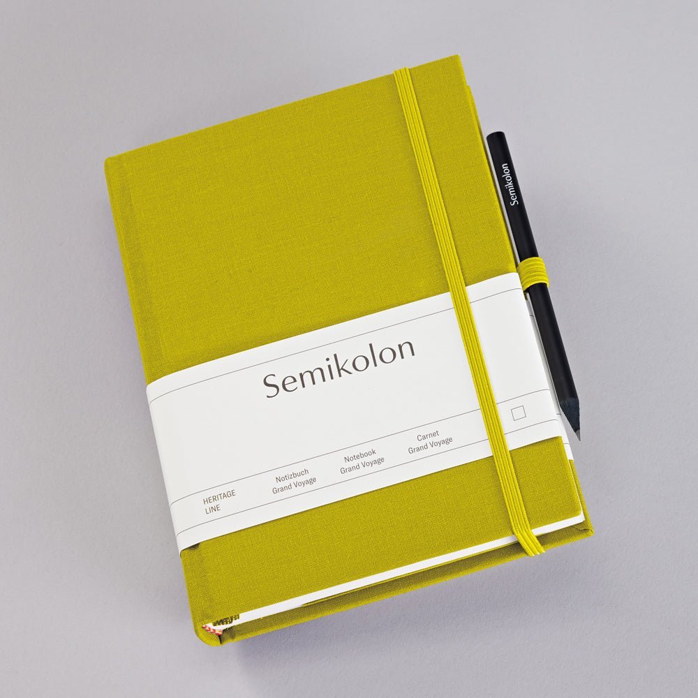 Carnet SEMIKOLON Grand Voyage - A5 - Hardcover - Uni - Matcha - 4004117646447