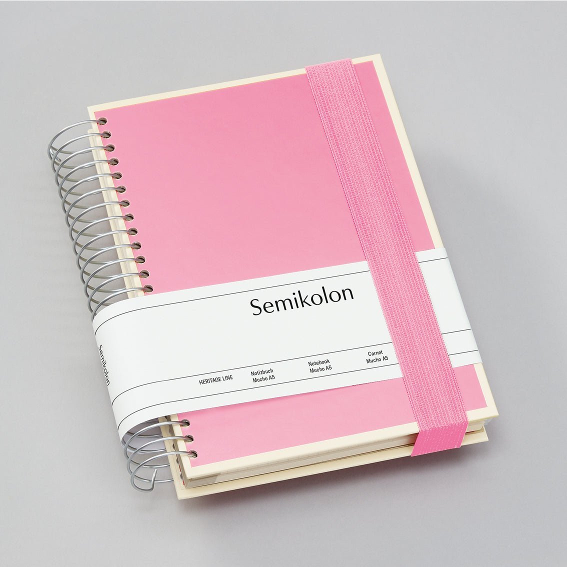 Carnet SEMIKOLON Mucho - Hardcover - A5 - Ligné/Pointillé/Uni - Flamingo - 4004117594793